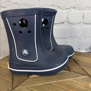 CROCS Kids Dark Blue Rain Boots